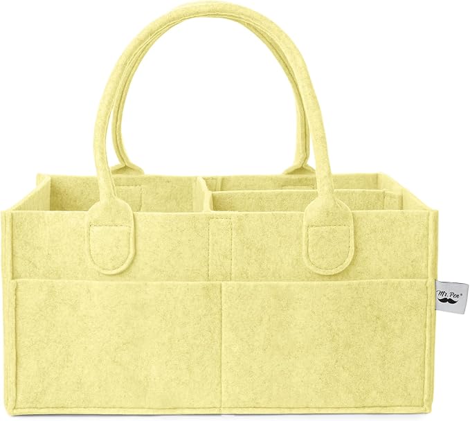 Mr. Pen- Baby Diaper Caddy Organizer, Lemon Glow | Nursery Storage Bin and Car by MrPen