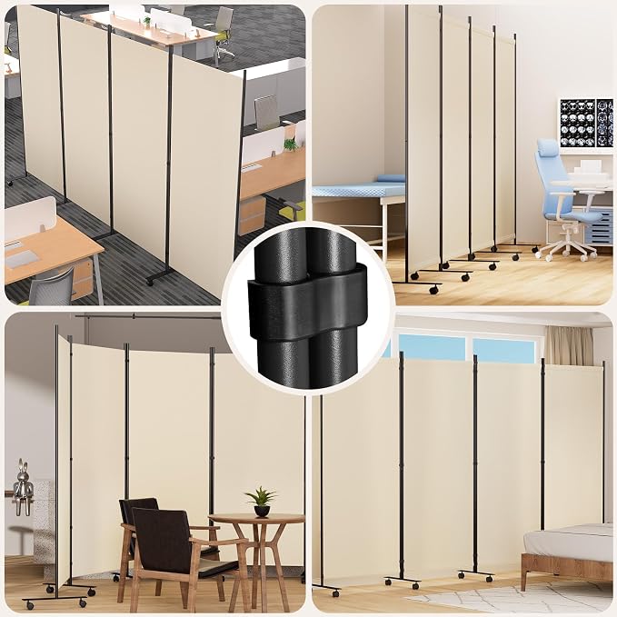 Room Divider 136'' Wide Folding Room Divider Panel - Image 8