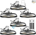 Lightdot Smart 250W High Bay LED Shop Lights 37,500LM High Bay Lights with Control (Normal Mode & Motion Sensor Mode) ETL-Listed Plug & Play for 30-40FT Height Warehouse-6Yrs Warranty-6Pack