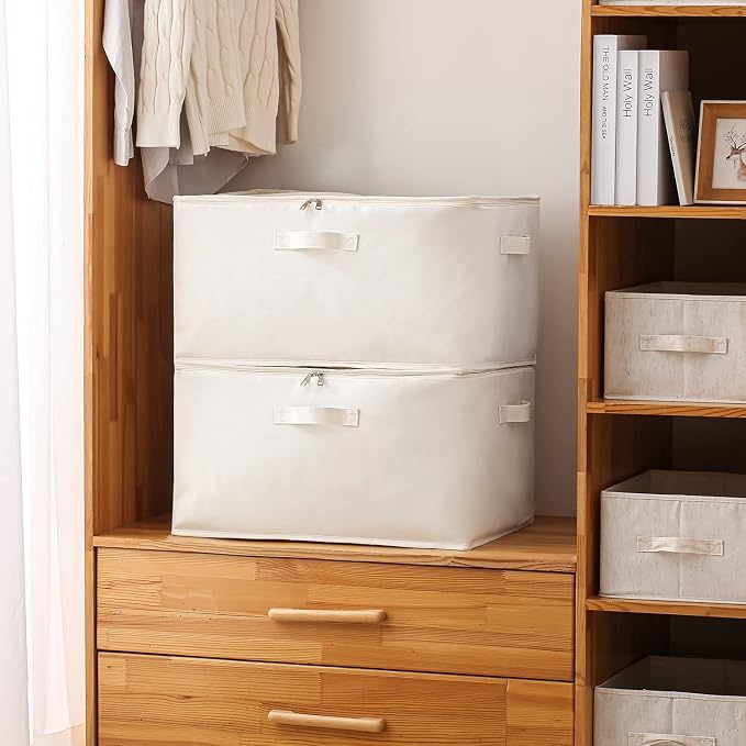 2 Pack Canvas Comforter Storage Bags - Image 9