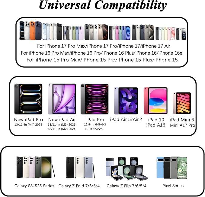 iPhone 17 16 15 Charger,USB C Charger Fast Charging,2Pack Dual Port Fast Wall Chargers Block with 6FT USB C Cable for iPhone 17 Pro Max/17 Pro/17/Air/16 Pro Max/16 Plus/16e/15/iPad Pro/Air/Mini/AirPod