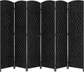 FDW Room Divider 6 Panel Folding Privacy Divider 6 Ft Indoor Wall Divider by FDW