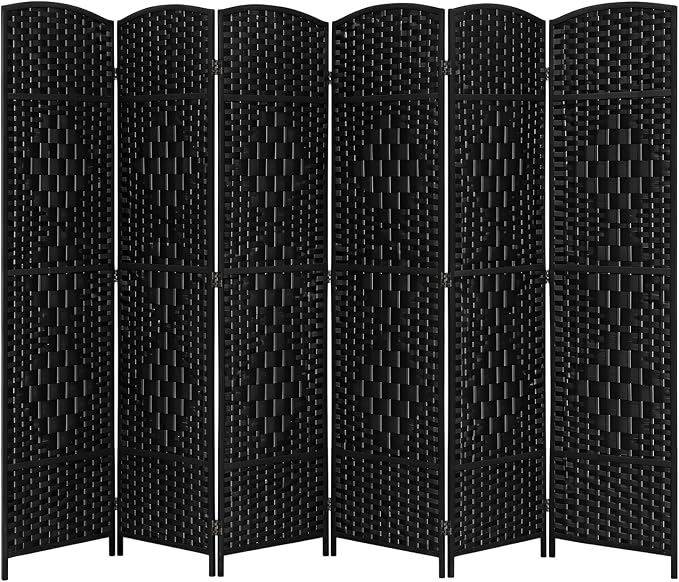 FDW Room Divider 6 Panel Folding Privacy Divider 6 Ft Indoor Wall Divider by FDW