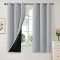 YoungsTex 100% Blackout Curtains 63 Inch Length, Thermal Insulated Drapes by YoungsTex