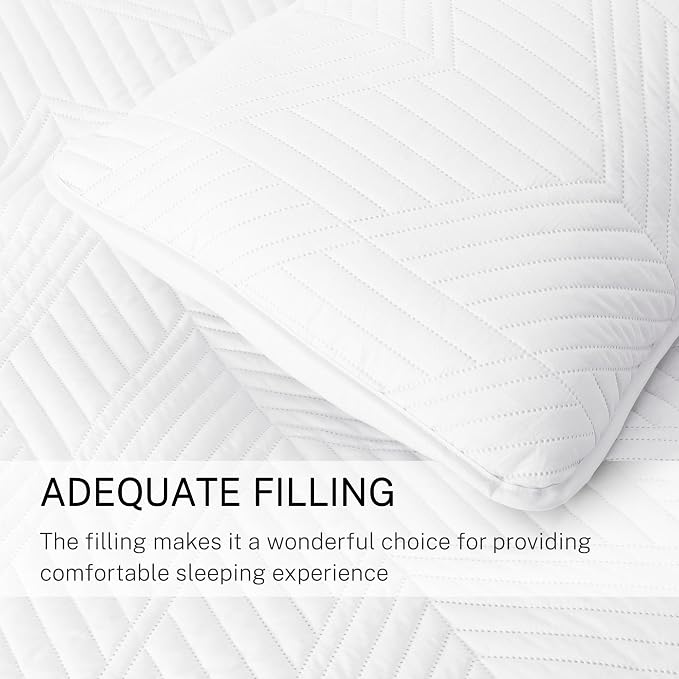 Exclusivo Mezcla Ultrasonic Full Queen Quilt Bedding Set, Soft Microfiber - Image 6