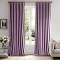 MIULEE Lavender Velvet Pinch Pleat Blackout Curtains W52 X L108 Inches | 2 by MIULEE