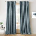 RYB HOME Blue Velvet Curtains 96 inches by RYBHOME