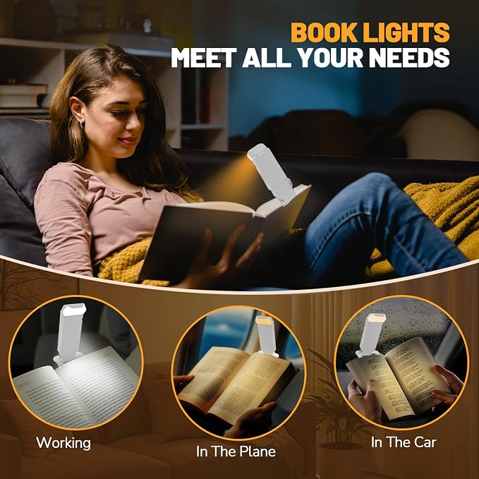 Book Reading Light Rechargeable Clip on Book Lamp - Image 6