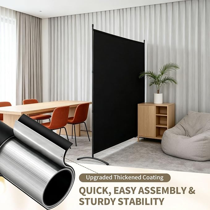 Extra-Wide Single Room Divider, Portable Privacy Screen - Image 3