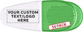 50 Magnetic Memo Holders Set - Customizable Text, Logo - Large Clip, Plastic - White Green