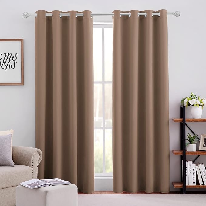 HOMEIDEAS Blackout Curtains for Bedroom 52 X 96 Inch Long 2 Panels Set by HOMEIDEAS
