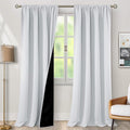 BGment Greyish White Blackout Curtains by BGment
