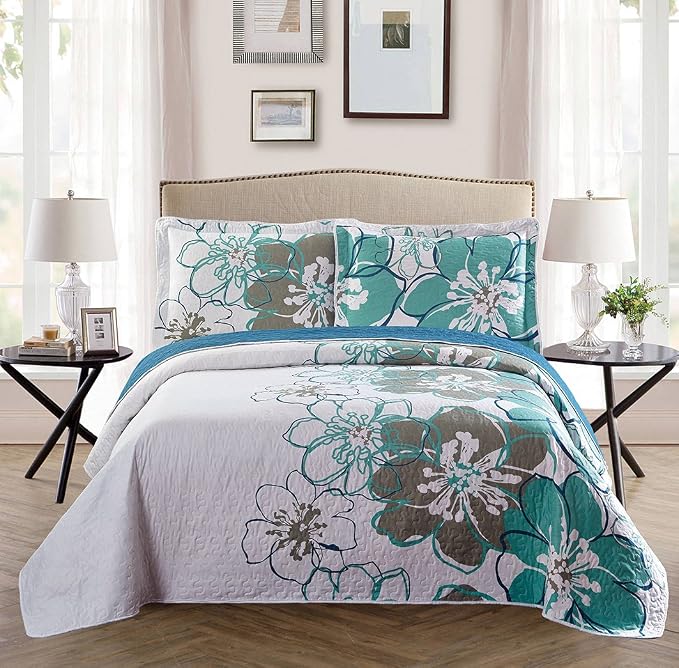 Fancy Collection 3 Pc Bedspread Bed Cover Oversize New - Image 2