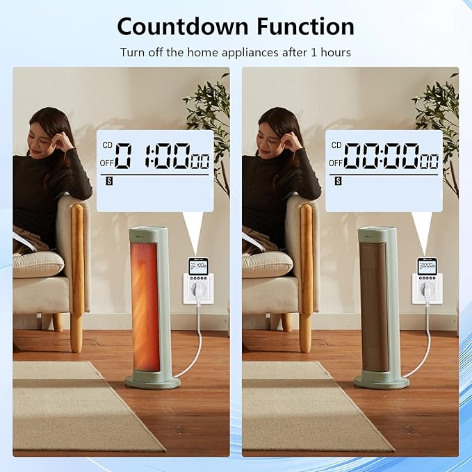 KETOTEK KTTS02 Digital Timer Outlet Plug in Timer Switch Socket Indoor Infinite Repeat Cycle Electrical Timer Switch, Countdown Timers for Lights,Aquarium,Pets Home Appliances