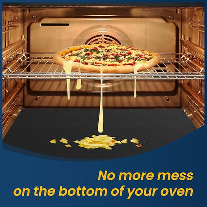 16 X75 Inch Oven Liner for Bottom of Oven, Reusable and Thick Heavy Duty Non Stick Teflon Oven Mats Cut to Custom Fit Electric, Gas, Toaster, Convection, Microwave and Grills