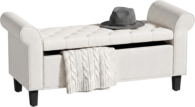 HOMCOM 47" Storage Ottoman End of Bed Bench by HOMCOM