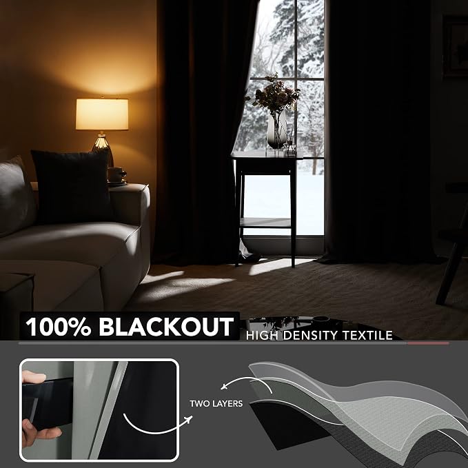 Deconovo 100% Blackout Curtains - Image 3