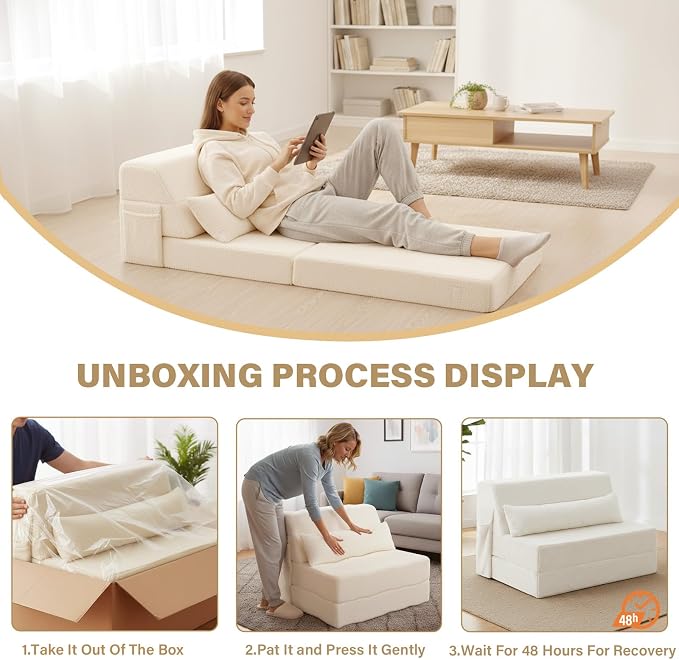 Convertible Folding Sofa Bed Single Size - Image 8