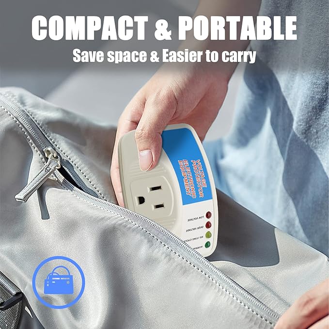 BSEED Surge Protector Home Appliance,Single Outlet Power Voltage Protector,Voltage Brownout Outlet Surge Refrigerator 1440 Watts,Voltage Brownout Plug Outlet, 1875W, 120V, 15A(4 Pack)