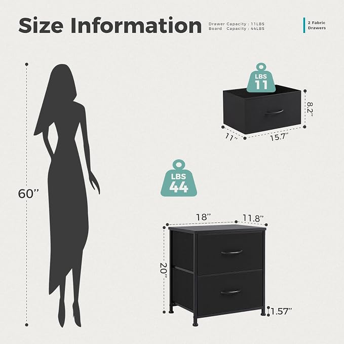 DUMOS Night Stand Small Dresser - Image 3