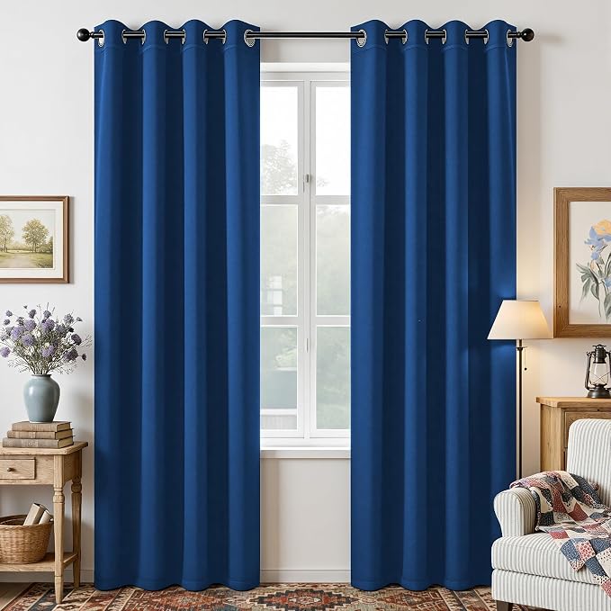 Joydeco Blackout Curtains 84 inches Long 2 Panels Set, Thermal Insulated Long by JOYDECO