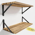 Wall Shelves 7.3" Deep Solid Paulownia Wood | 15mm Thick, Wider & Longer & by COCOYA