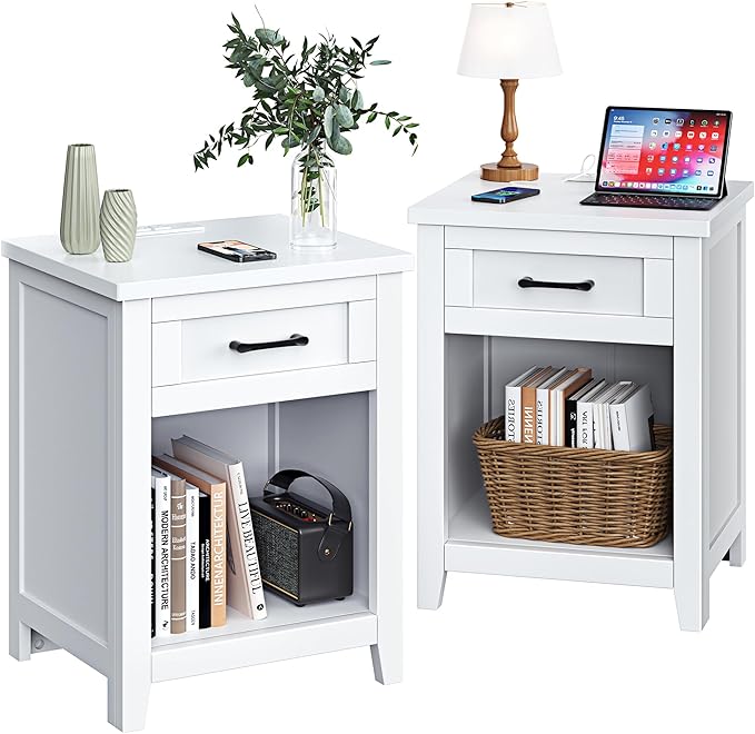 Decofy Farmhouse Nightstand by Decofy