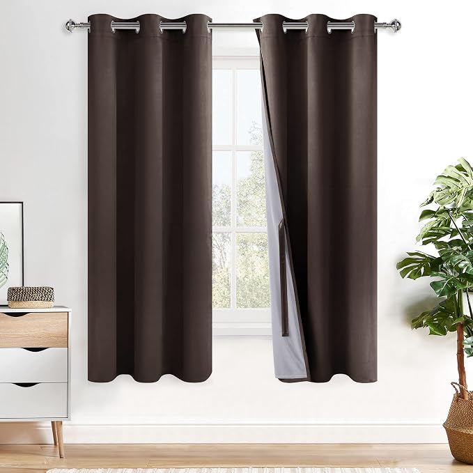 XWZO Complete Blackout Shades Window Curtain Panels by XWZO