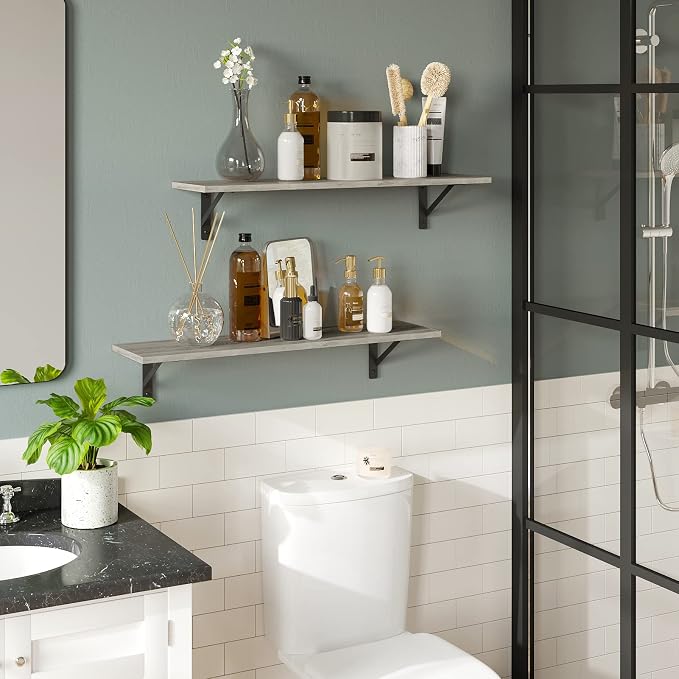 Wall Shelves, 23.6" Long Floating Shelves - Image 8