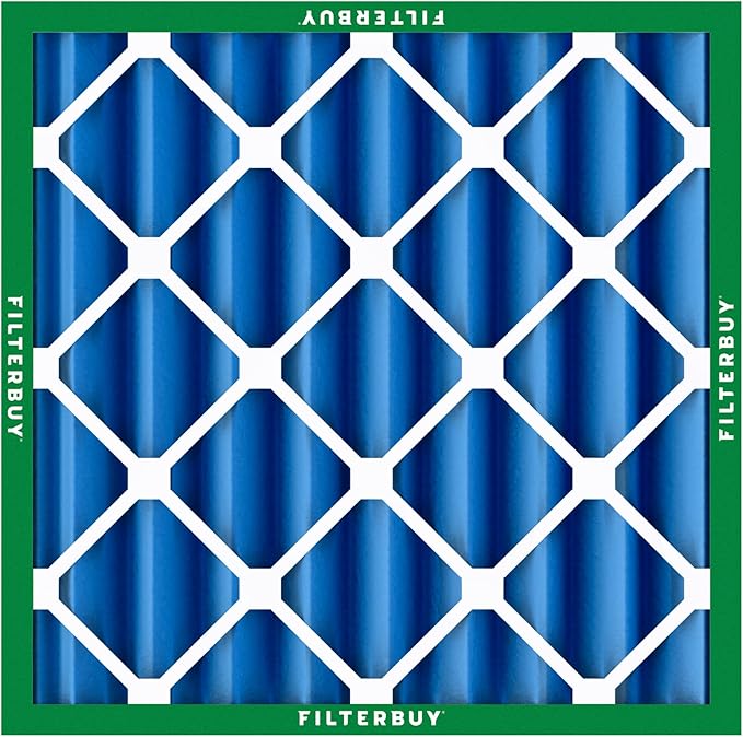 Filterbuy 19.5x19.5x4 Air Filter MERV 13 Optimal Smoke & Allergy Defense (4-Pack), Electrostatic Pleated HVAC AC Furnace Filters Replacement, Made in USA (Actual Size: 19.50 x 19.50 x 3.63)