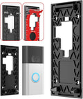 No Drill Ring Doorbell Mount for Battery 2020 - Damage-Free 3M Tape Holder, Rental Friendly No Screws Wall Plate Bracket for Apartment (Ring doorbell 2020 Mount)