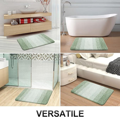 OLANLY Bathroom Rugs Mat 30x20, Extra Soft Absorbent Microfiber Bath Rugs, Rubber Backing, Quick Dry, Machine Washable Bath Mats for Bathroom Floor, Tub and Shower, Home Decor Accessories, Sage Green