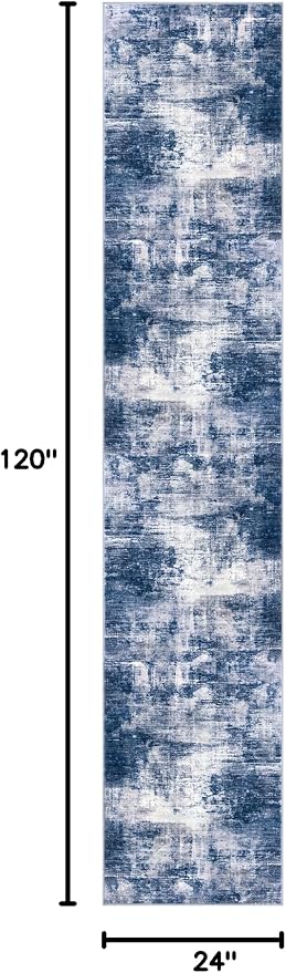 Abstract Runner Rug 2x10 Ft Washable Runners - Image 2