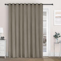 Macochico Extra Wide 100% Blackout Chenille Curtains 100" Wx96 L Thermal Drapes for Sliding Door Living Room Bedroom Auditorium Hotel Light Taupe Curtains Grommet Top with Tieback Classic 1 Panel