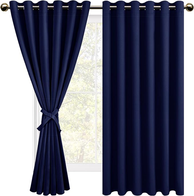 DWCN Grommet Blackout Curtains for Bedroom Thermal Insulated & Room Darkening - Image 7
