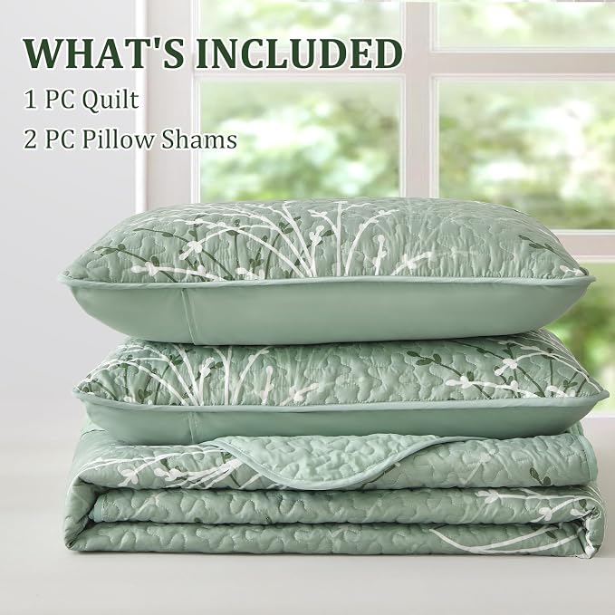 Sage Green Quilt Set King Size - Image 7