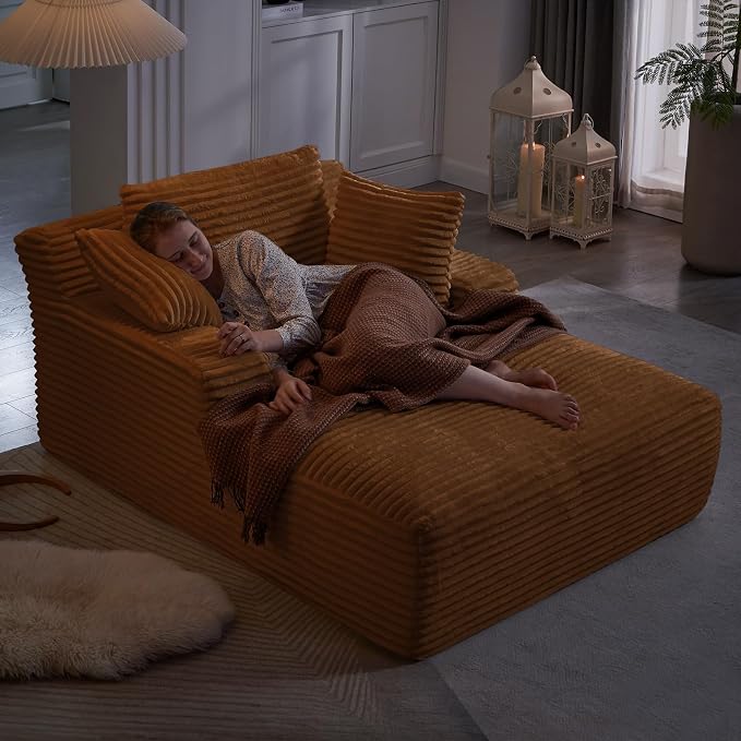 Oversized Chaise Lounge Chair Indoor, Comfy Fluffy Cloud Couch, Modern Deep - Image 7