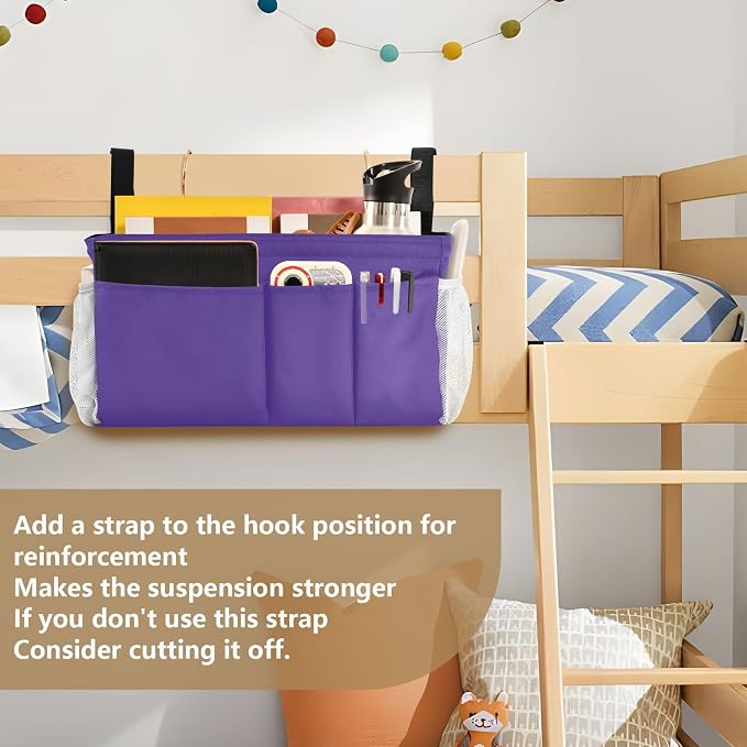 DOMIKING Dark Purple Bedside Caddy - Image 6