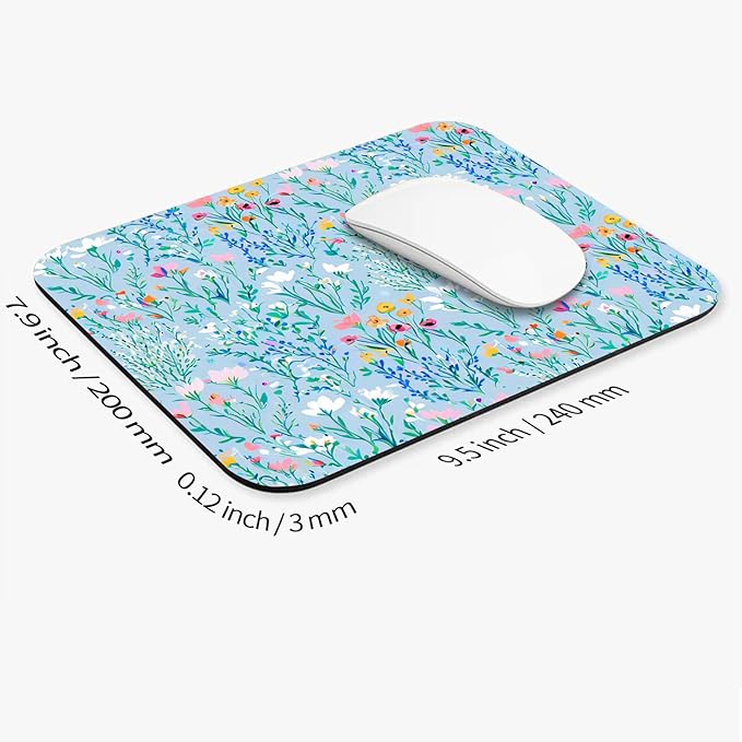 Armanza Square Mouse Pad Plants,Personalized Premium-Textured Custom Mouse Mat Design,Washable Mousepad Lycra Cloth,Non-Slip Rubber Base Computer Mouse Pads for Wireless Mouse