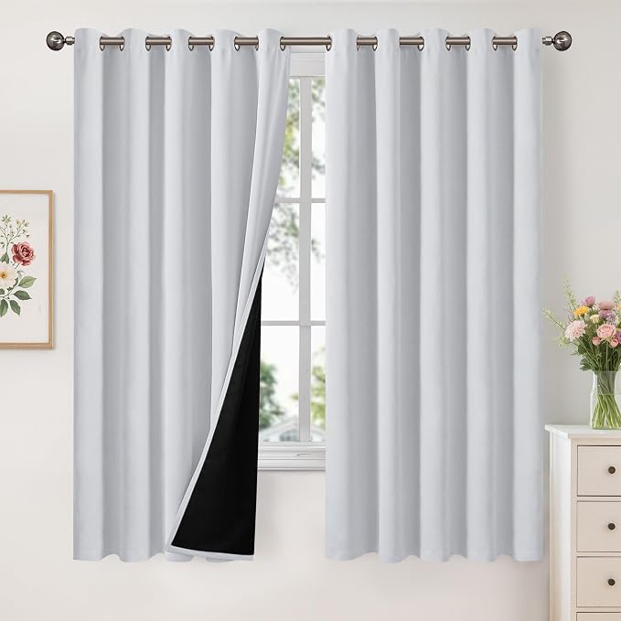 YoungsTex 100% Blackout Curtains 63 Inches Length by YoungsTex