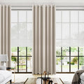 KOUFALL Neutral Taupe Blackout Curtains 96 Inches Long by KOUFALL