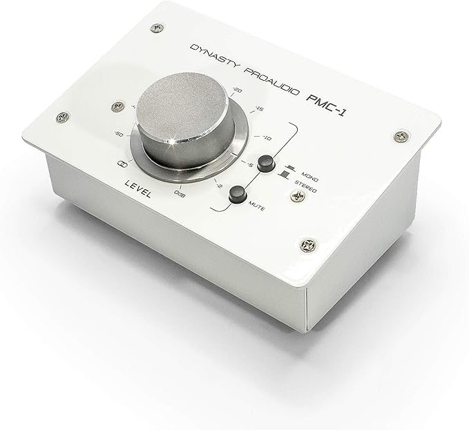 DYNASTY PROAUDIO PMC-1 Premium Passive Stereo Monitor Volume Controller With Large Volume Knob For Extremely Precise Level Adjustments