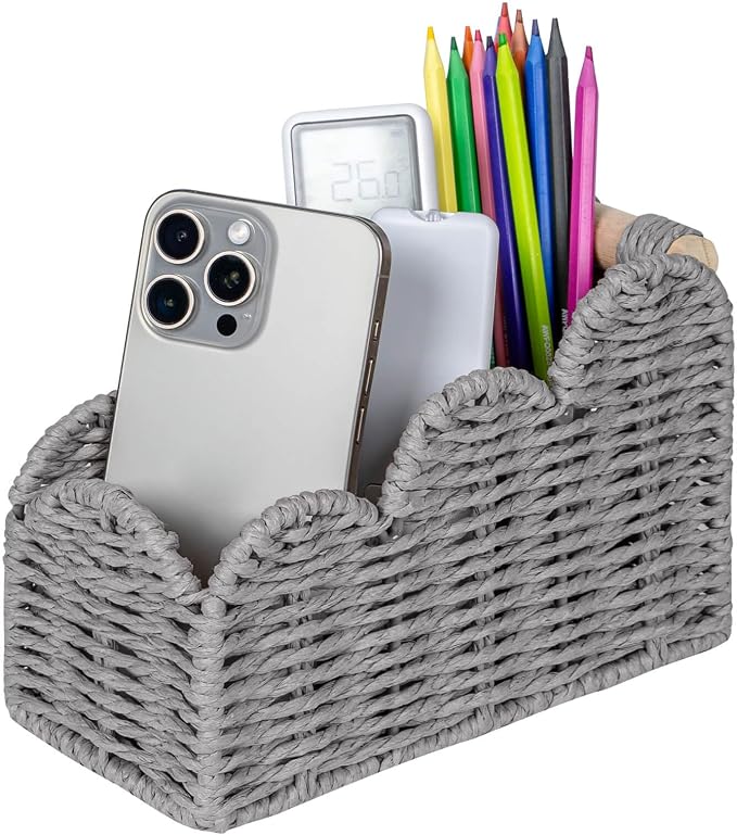 CubesLand Bedside Table Desk Organizer Caddy, Remote Pen&Pencil Holder Cup | by CubesLand