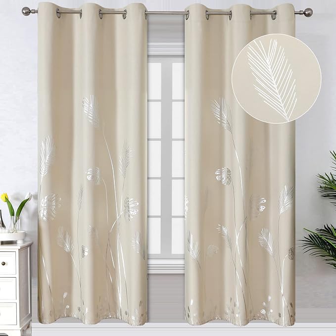 Cream Beige Blackout Curtains by ESTELARTEXTILER