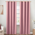 KOUFALL Mauve Curtains 96 Inches Long by KOUFALL