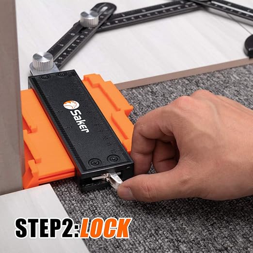 Saker Contour Gauge Profile Tool With Opening Locator- Adjustable Lock -Precisely Copy Irregular Shape Duplicator -Irregular Welding Woodworking Tracing - Must Have Tool for DIY Handyman, Construction