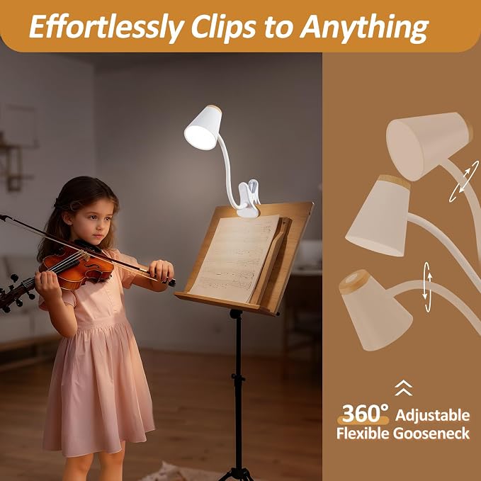 EJIAXIN Clip on Desk Lamp for Home Office - Image 4