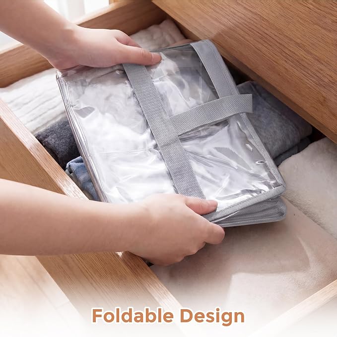 6 Pack Clear Storage Bags for Clothes, 45L Closet Organizers and Storage | - Image 5