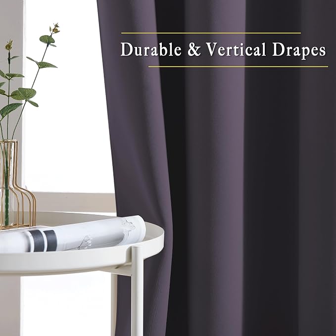 NICETOWN Greyish Purple Doorway Curtains 78 inches Long - Image 5