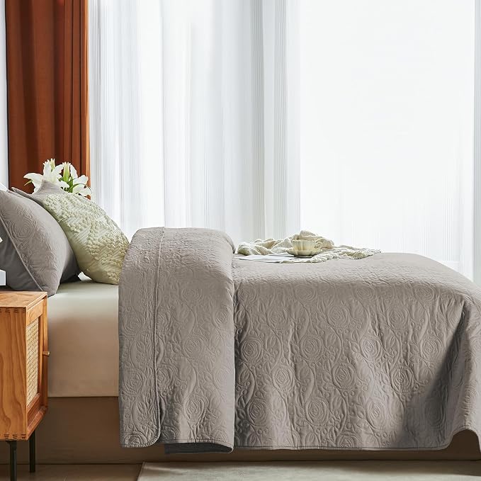 akkialla Rose Floral King Size Quilts, Quilt Bedding Set - Image 3